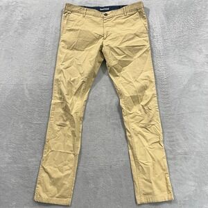 Allen Solly Sport Wimbledon Tapered Leg Chino Pants Mens 35x33 Beige Slim Fit